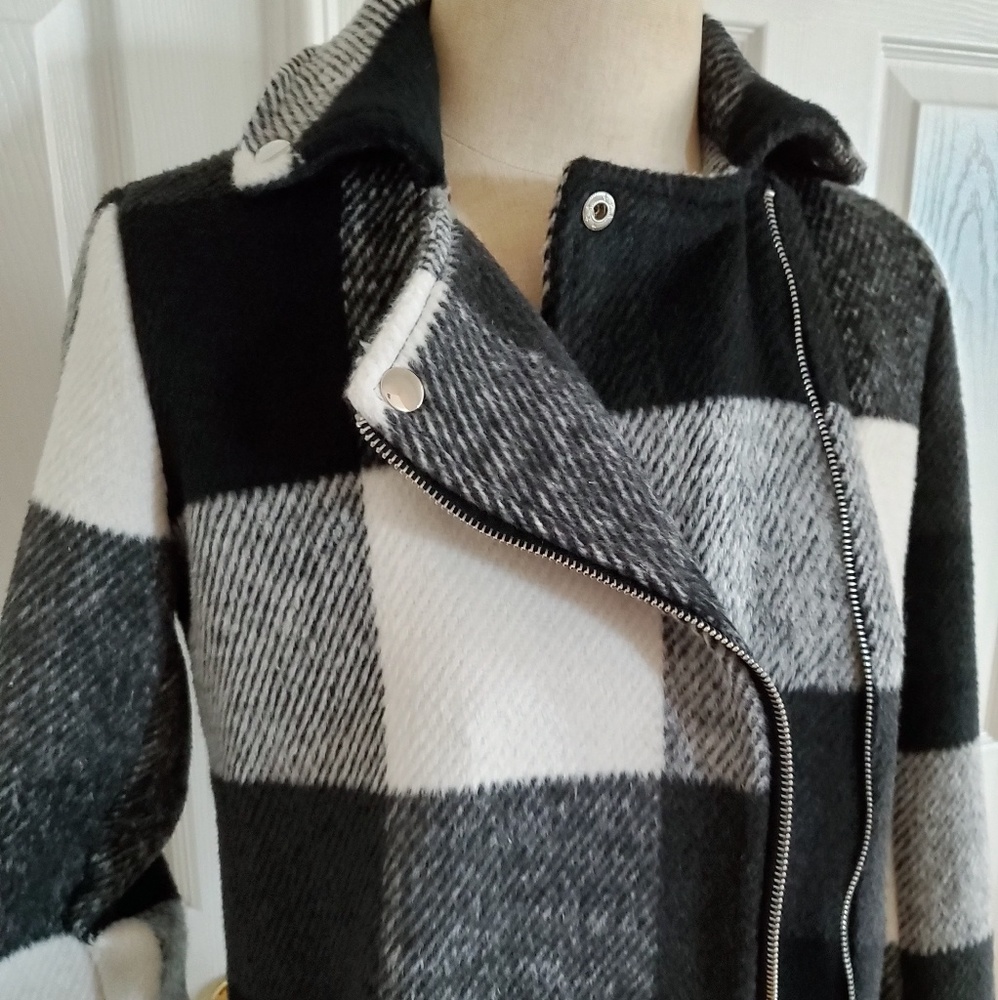 Last One! NWT Louise Paris Plaid Coat XS - Picture 3 of 8